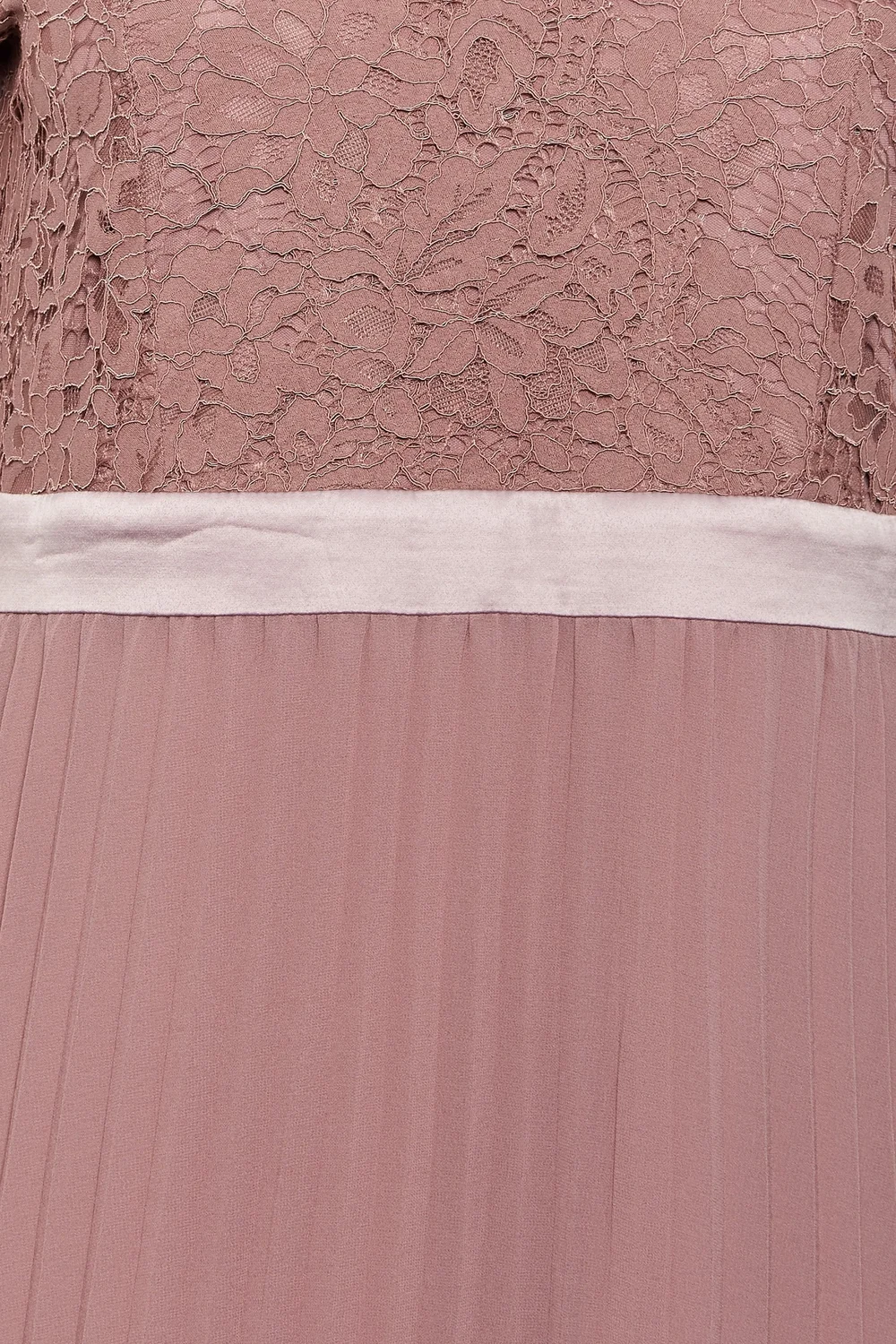 Yours London Curve Blush Pink Lace Pleated Maxi Dress - 18 Image 5