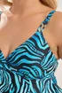 Yours Curve Blue Pacific Abstract Hanky Hem Swim Dress - 22 Image 5