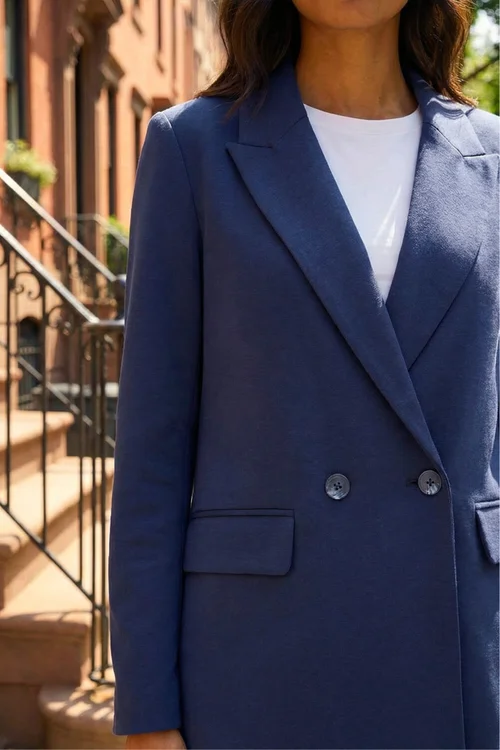 Roman Navy Premium Stretch Ponte Blazer - 16 Image 3