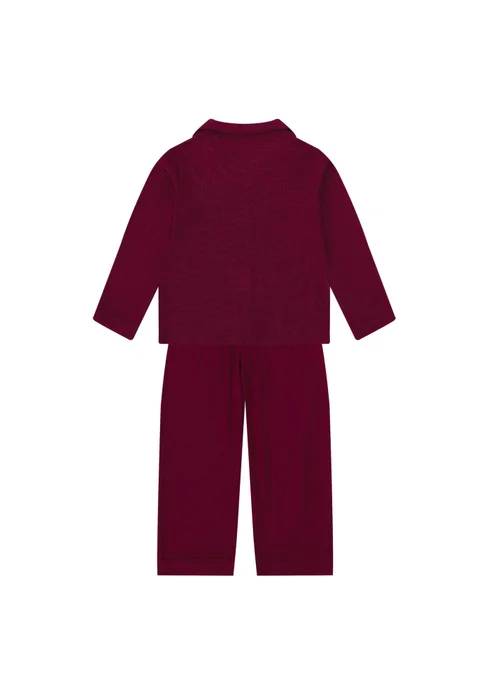 Pyjamily Rich Burgundy Midnight Jewel Baby's One-Piece Matching Pyjama Sleepsuit (0m-18m) - 6-9 months Image 2