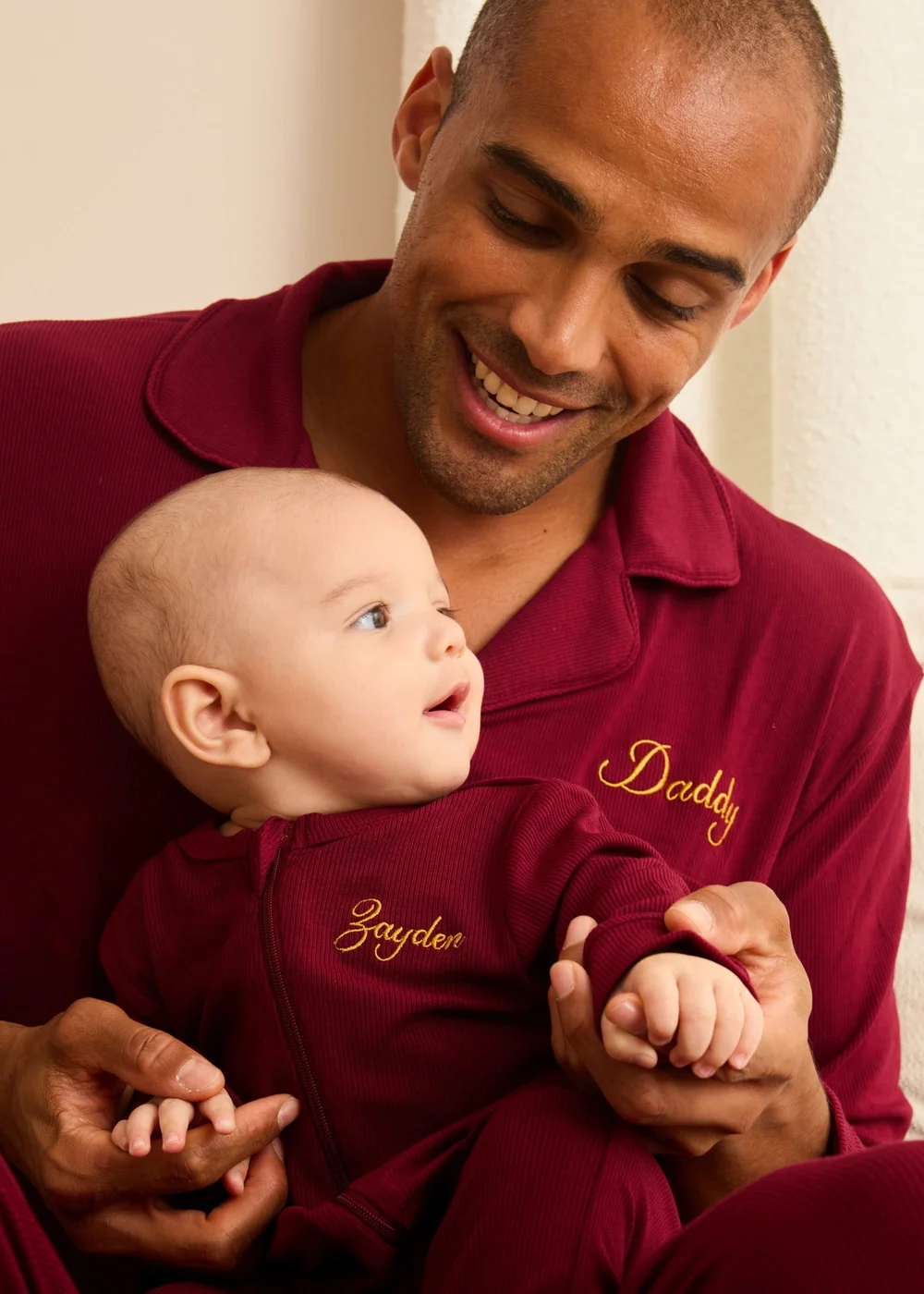 Pyjamily Rich Burgundy Midnight Jewel Baby's One-Piece Matching Pyjama Sleepsuit (0m-18m) - 6-9 months Image 4