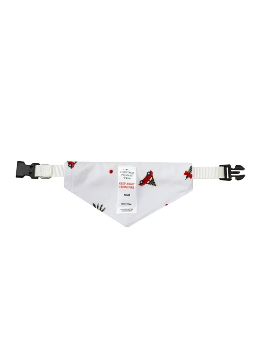 My Christmas Pyjamas White Driving Home For Christmas Pet Matching Bandana - S Image 2