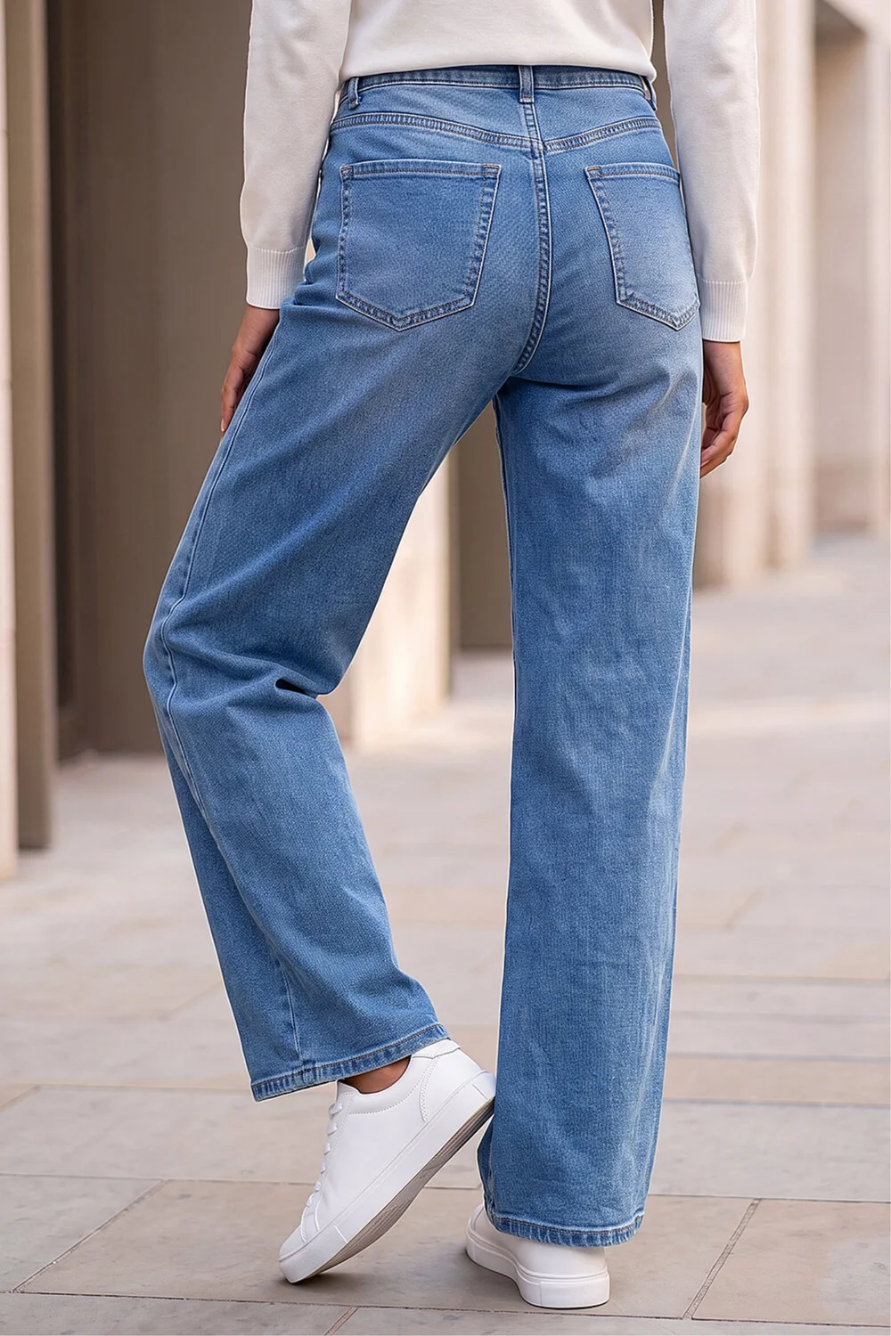 Roman Denim Petite Wide Leg Jeans - 12 Image 3