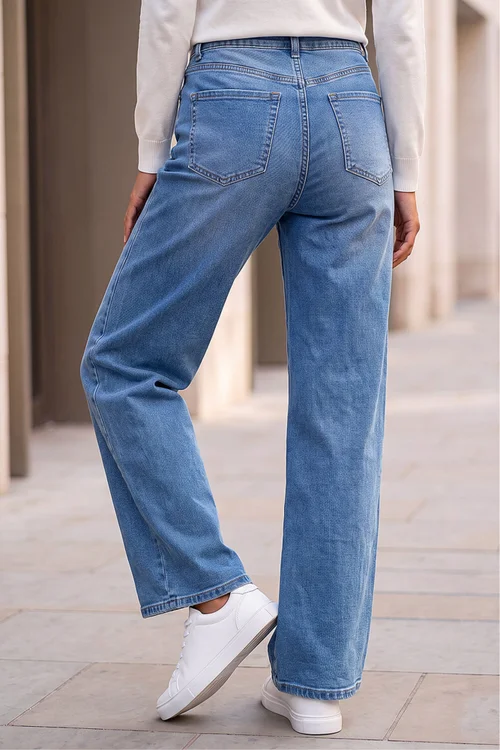 Roman Denim Petite Wide Leg Jeans - 12 Image 3