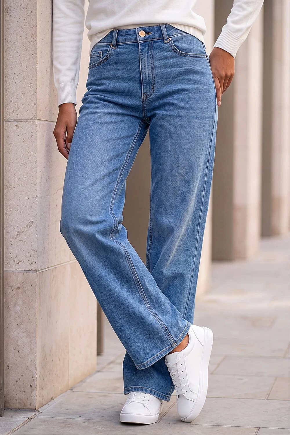 Roman Denim Petite Wide Leg Jeans - 12 Image 1
