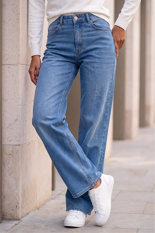 Roman Denim Petite Wide Leg Jeans - 12 Image 1