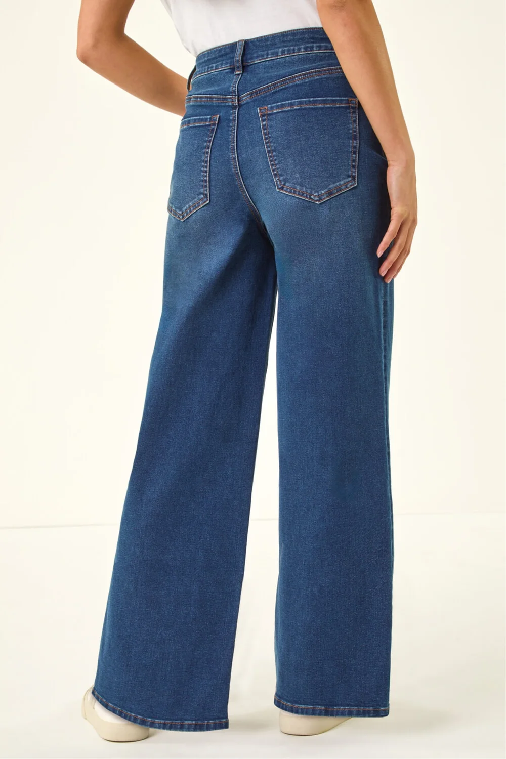 Roman Indigo Petite Wide Leg Jeans - 12 Image 3