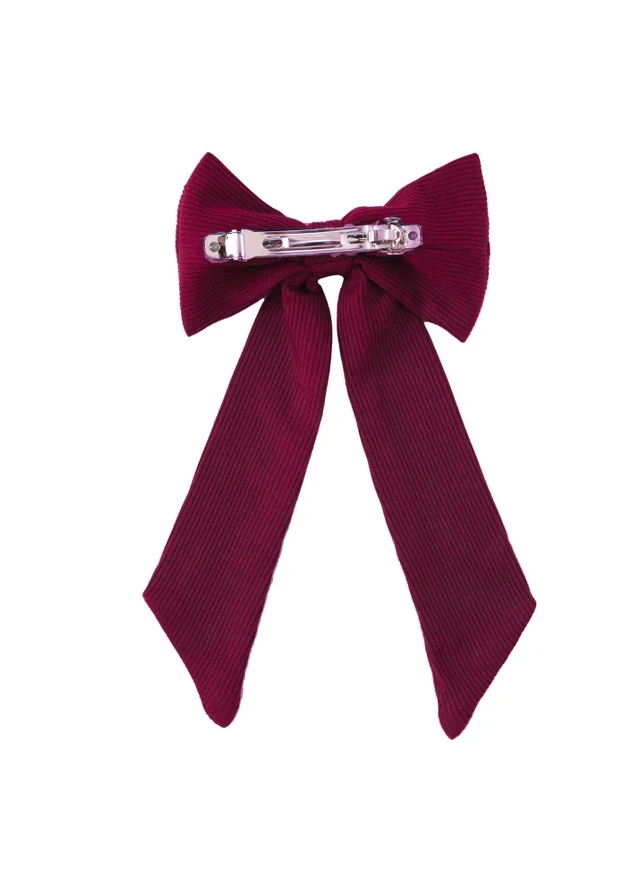 My Christmas Pyjamas Rich Burgundy Midnight Jewel Adult Matching Hair Bow