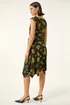 Roman Green Floral Tie Waist Hanky Hem Dress - 20 Image 3