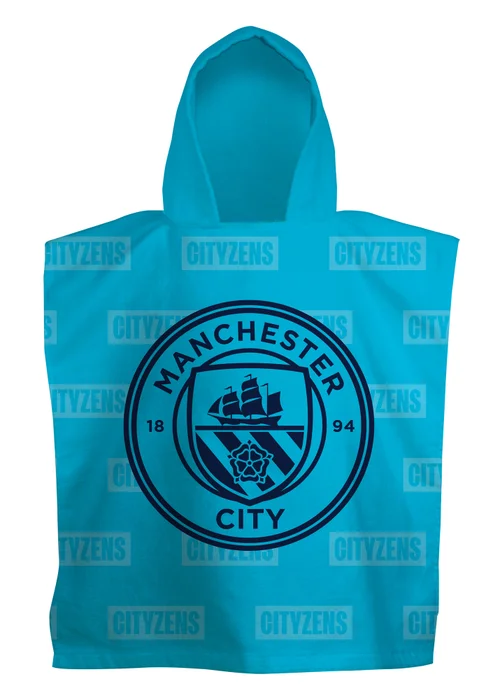 Manchester City FC Blue Boots Towel Poncho - Medium Image 1