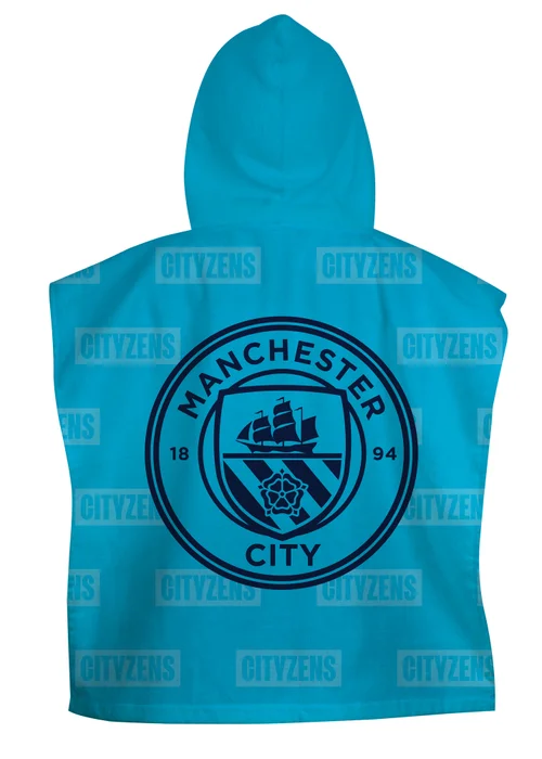 Manchester City FC Blue Boots Towel Poncho - Medium Image 2