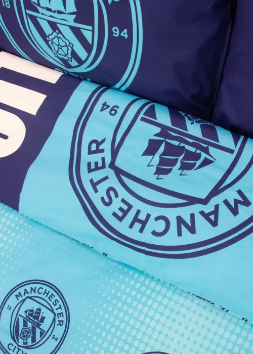 Manchester City FC Blue Flashy Duvet Cover - Double Image 4