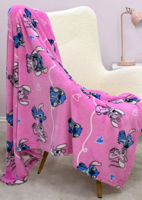 Lilo & Stitch Pink Chill Fleece Blanket - 100 x 150 Image 2