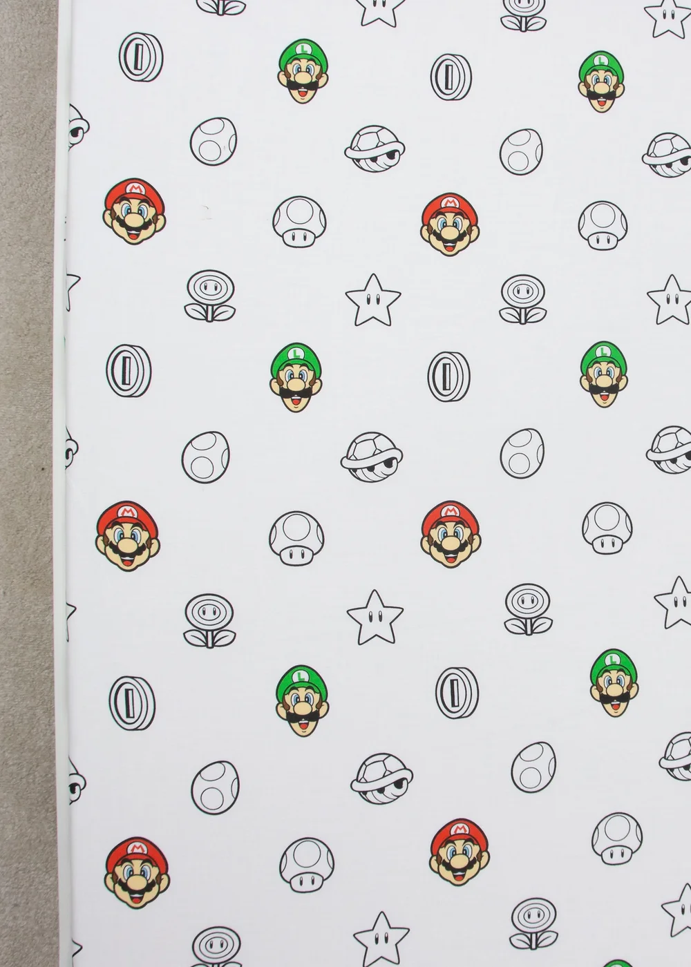 Super Mario White Fitted Sheet - Single Image 4