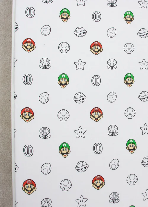 Super Mario White Fitted Sheet - Single Image 4