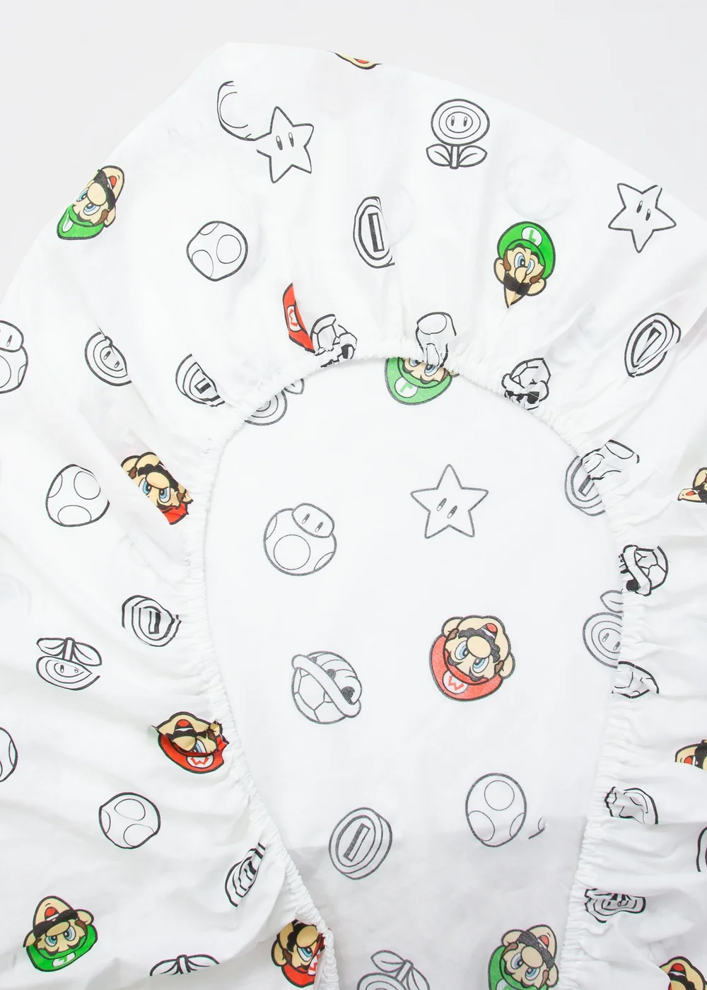 Super Mario White Fitted Sheet - Single Image 5