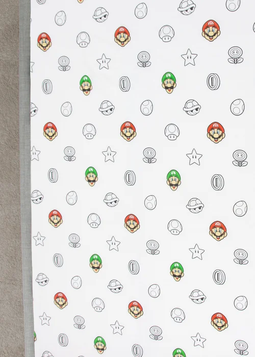 Super Mario White Fitted Sheet - Double Image 4