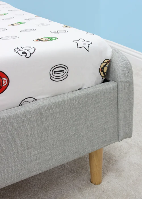 Super Mario White Fitted Sheet - Double Image 3