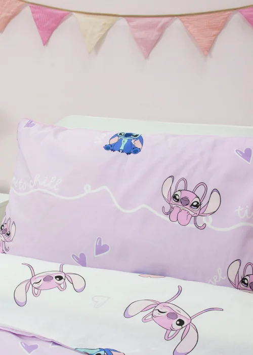 Lilo & Stitch Purple Chill Duvet Cover Set - Single Image 4