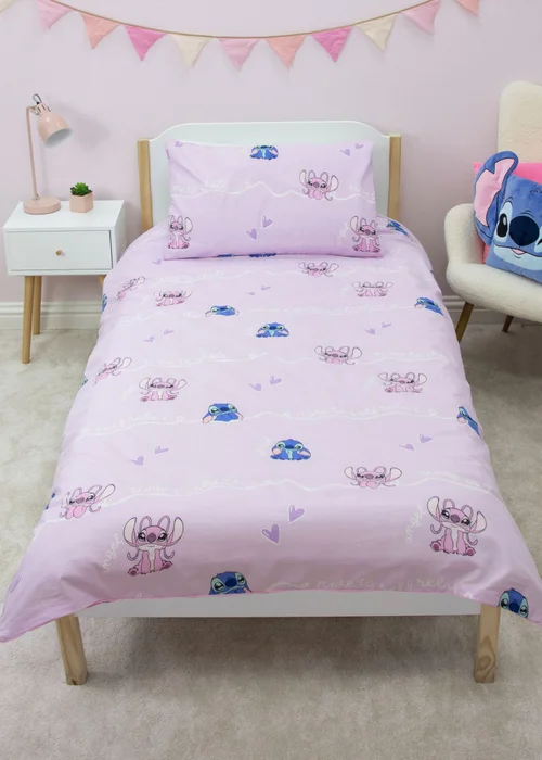 Lilo & Stitch Purple Chill Duvet Cover Set - Single Image 2