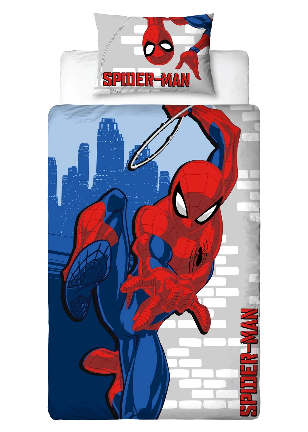 Spiderman Red Glow In The Dark Duvet Cover - Single Image 1