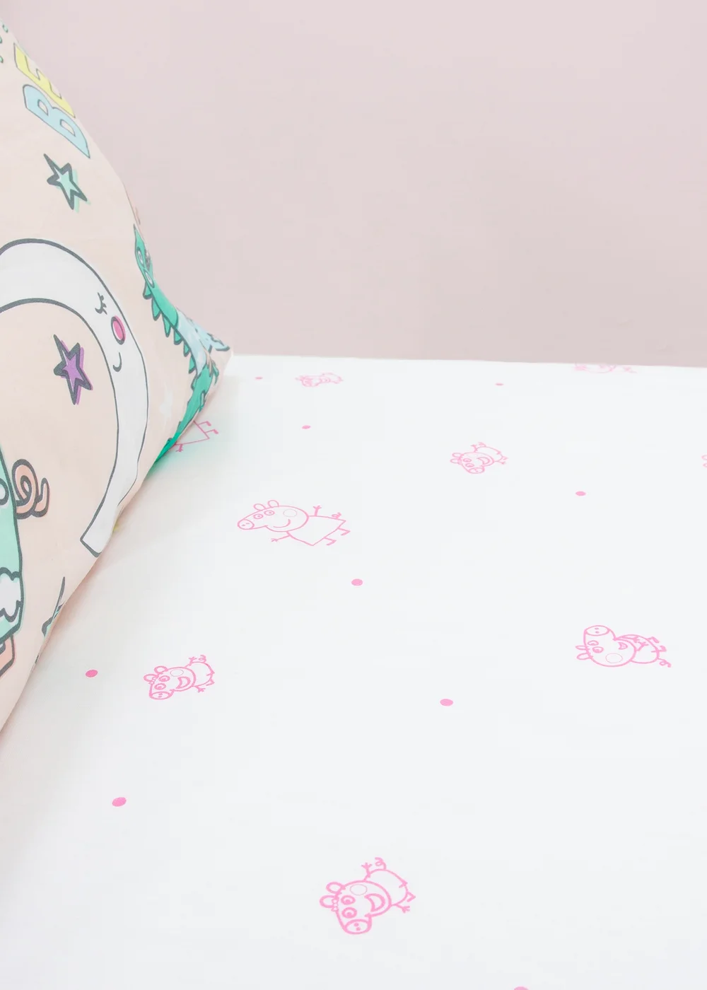 Peppa Pig White Prancer Fitted Sheet - Junior Image 2