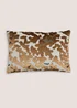 Gold Camo Velvet Cushion Image 1