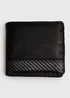 Black Woven Faux Leather Boxed Wallet - One Size Image 1