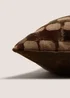 Brown Spot Cut Velvet Cushion Image 2