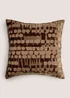Brown Spot Cut Velvet Cushion Image 1
