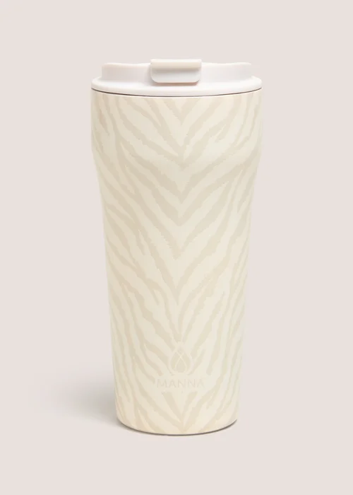 Cream Zebra Coffee Tumbler Image 1