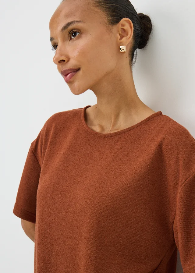 Terracotta Short Sleeve Co Ord Top