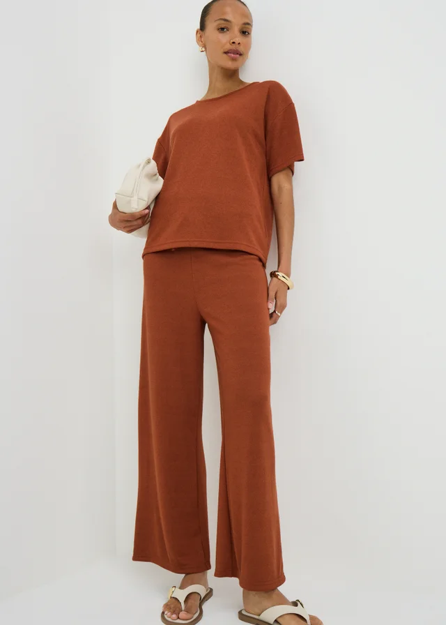 Terracotta Short Sleeve Co Ord Top