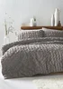 Grey Check Seersucker Duvet Set - Double Image 1