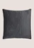 Dark Grey Horizontal Pleat Cushion Image 1