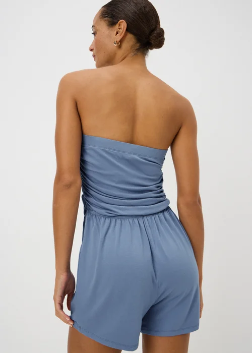 Light Blue Plain Bandeau Playsuit - 2XL Image 2