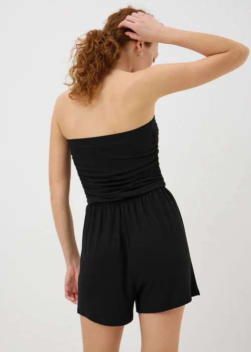 Black Plain Bandeau Playsuit - L Image 1