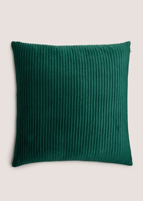 Green Horizontal Pleat Cushion Image 1