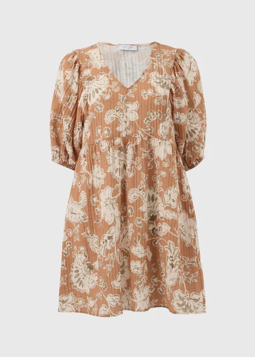 Brown Paisley Print Mini Dress - Size 8 Image 4