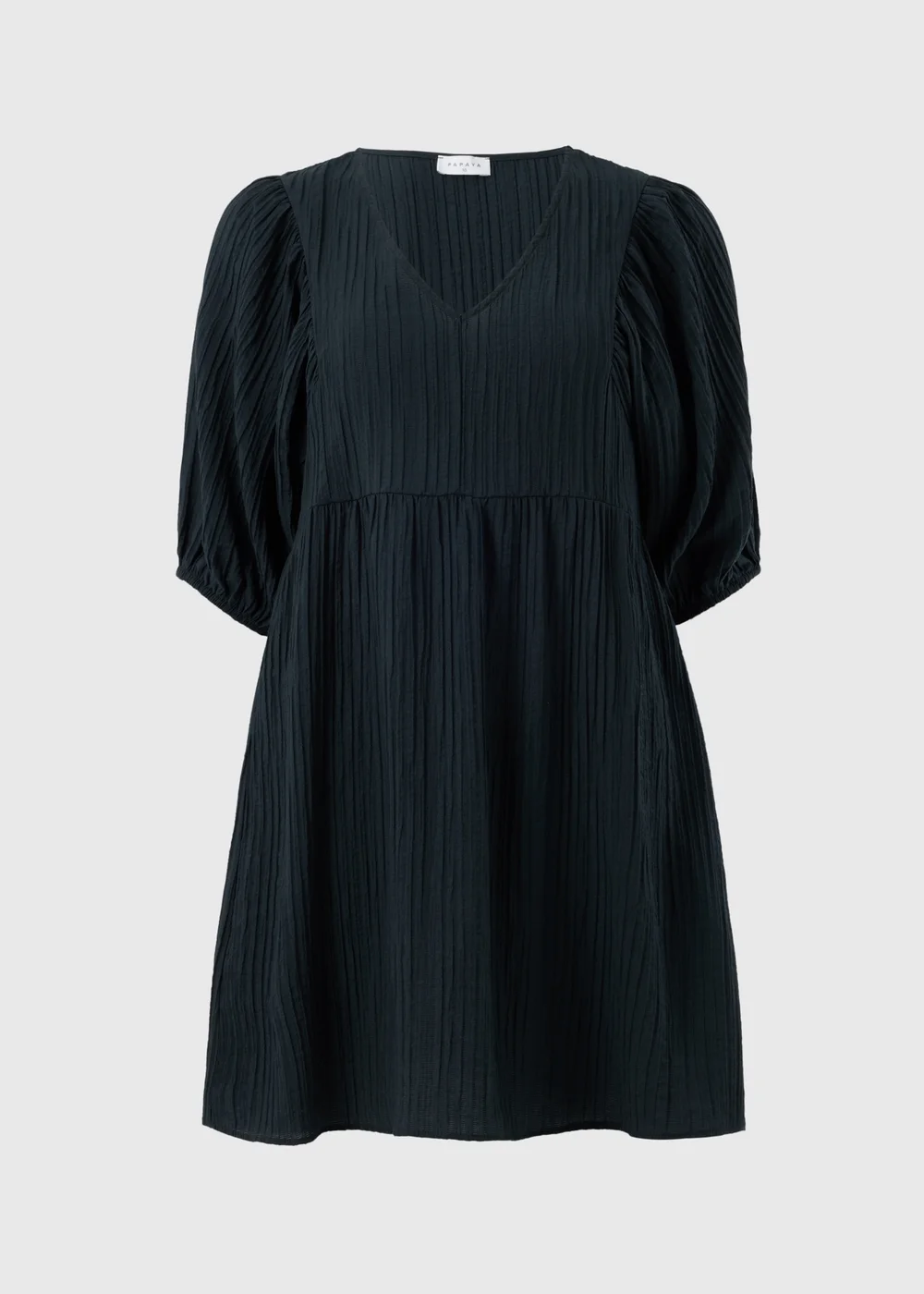 Navy Textured Mini Dress - 13 Yrs Image 4