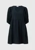 Navy Textured Mini Dress - 13 Yrs Image 4