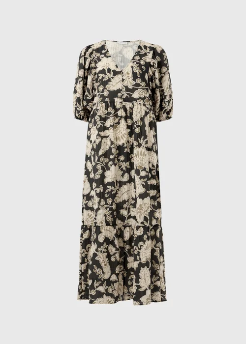 Beige Paisley Midaxi Dress - Size 8 Image 4