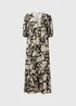 Beige Paisley Midaxi Dress - Size 8 Image 4