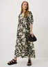 Beige Paisley Midaxi Dress - Size 8 Image 1