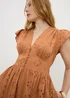 Terracotta Broderie Maxi Dress - 8 Image 3