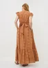 Terracotta Broderie Maxi Dress - 8 Image 2