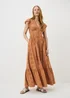 Terracotta Broderie Maxi Dress - 8 Image 1