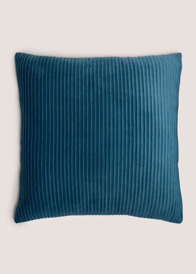 Teal Horizontal Pleat Cushion