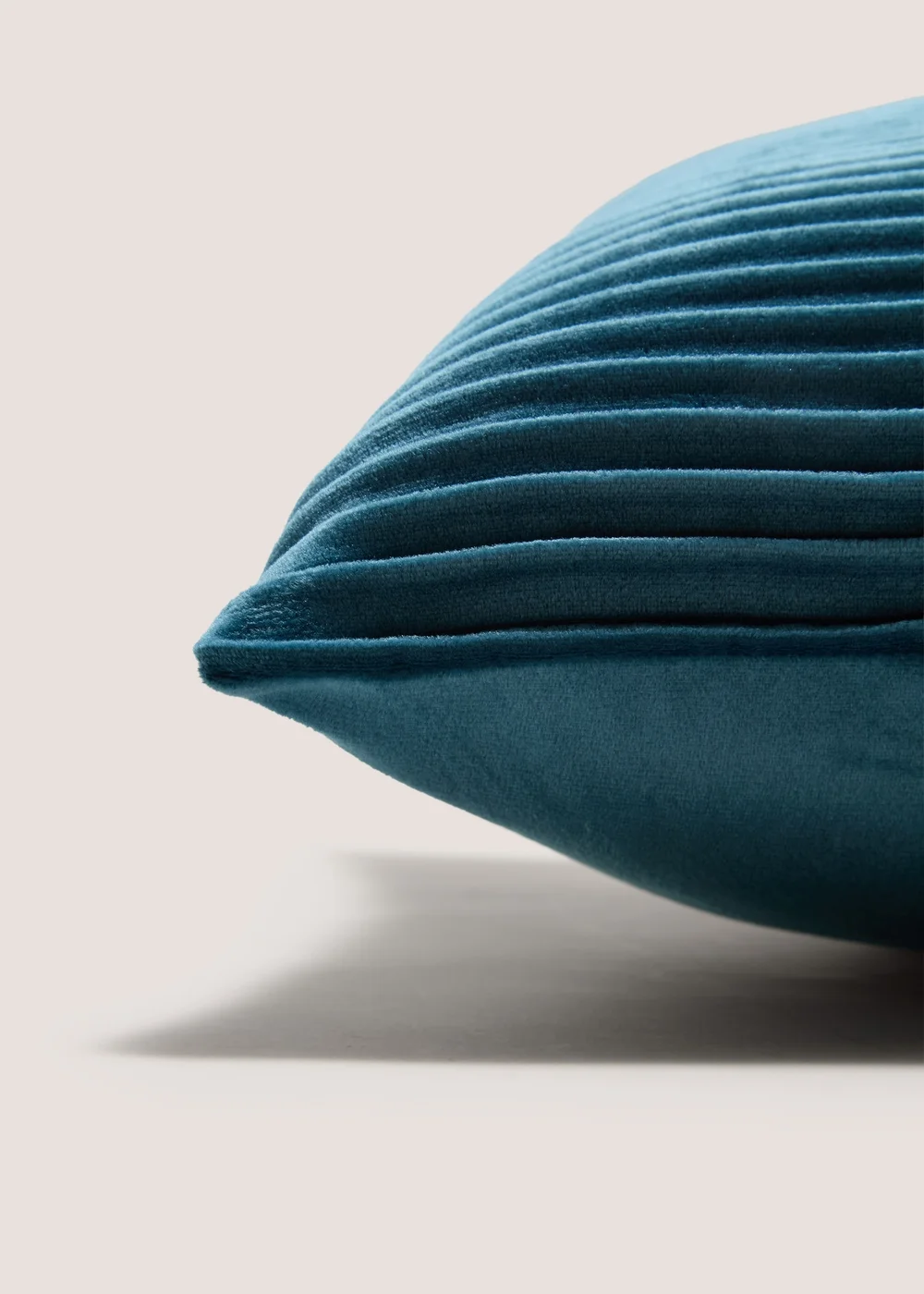 Teal Horizontal Pleat Cushion Image 2