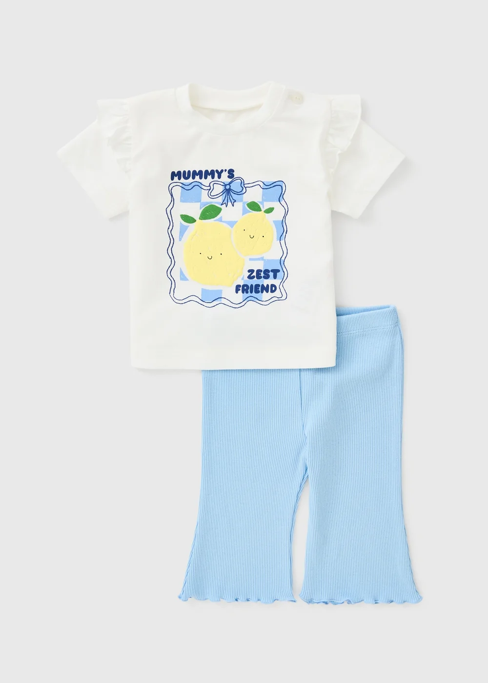 Baby Lemon T-Shirt & Flared Leggings Set (Newborn-23mths) - 0-3 months Image 1